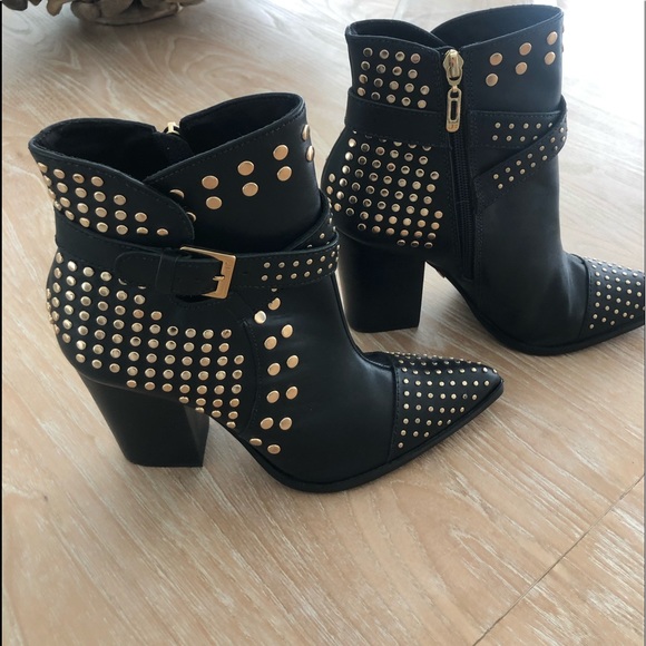 Jorge Bischoff Studded Leather Booties - Picture 1 of 3